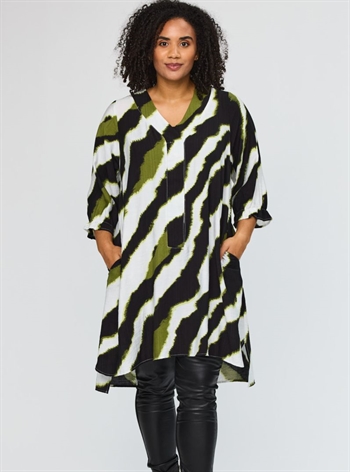 Studio - Elma Kjole, Hvid, Sort, Grøn